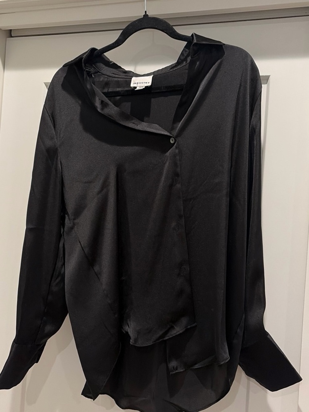Silky Black Women's Blouse -